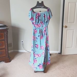 Blue floral pinkblush dress
